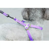 Pet Dog Collar + Harness + Leash Three Sets, M, Harness Chest Size: 43-67cm, Collar Neck Size: 33-52cm, Pet Weight: 15kg Below (Purple)