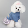 Blue Polka Dot Dog Dress, Size M - Soft & Breathable Summer Pet Costume