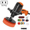 Car Beauty Sealing Glaze Polishing Machine Tile Repair Waxing Machine With Sponge Set, Model: 110V US Plug