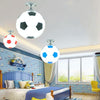 Creative Living Room Restaurant Cafe Football Shape LED Lamp Dome Light, Diameter: 20cm(Red)