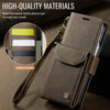 For Samsung Galaxy Z Fold5 5G AutSpace A23 Organ Card Bag Magnetic RFID PU Phone Case(Coffee)