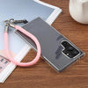 Pearl Silver Metal Buckle Phone Wrist Strap Phone Short Lanyard(Black Grey)