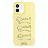 For iPhone 11 Skin Feeling Jelly TPU Hybrid PC Phone Case(Animal Lines Yellow)