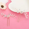 2PCS Festival Wedding Hair Accessories Bridal Hair Stick Floral Hairpin Beautiful Headdress Plait Hair Clip Vine Accessories