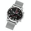 FNGEEN 5757 Men Waterproof Sports Fashion Stainless Steel Watch(White Net White Shell Black Surface)