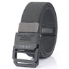 Men Lightweight Metal Free Casual Elastic Belt, Length: 120cm(Plain Weave Dark Gray)