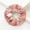 10 PCS Ball Head Ponytail Plaid Large Intestine Hair Tie(Pink)