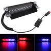 8W 800LM 8-LED Red + Blue Light 3-Modes Adjustable Angle Car Strobe Flash Dash Emergency Light Warning Lamp with Suckers, DC 12V