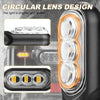 2pcs 12V 3LEDs Motorcycle Mini Water Turn Signal Light (Yellow)