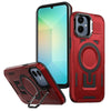 For Samsung Galaxy A05 Shield Hollow Frame Holder MagSafe Phone Case(Red)