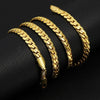 2 PCS 5mm Full Sideways Gold Plated Necklace Fashion Jewelry, Specification: 24 inch (60cm)