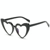 Heart Shape UV400 Polarized Sunglasses for Women(Black+Transparent)
