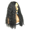 Women Chemical Fiber Middle Split Corn Perm Small Curly Long Wig(Black)