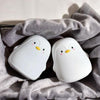 Penguin Silicone Pat Night Light Children Bedside Atmosphere Lamp(White)