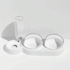 Automatic Pet Feeder & Water Dispenser, Double Bowl, White
