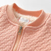 Autumn and Winter Boys and Girls Plus Velvet Thick Lambs Casual Jacket Warm Top, Height:90cm(Pink)