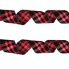 Christmas Imitation Hemp Ribbon Decoration With Wire, Length: 4M Black Red Grid