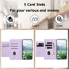 For Samsung Galaxy A26 5G Tulips Embossed Leather Phone Case with Lanyard(Purple)