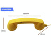 3.5mm Plug Mic Retro Telephone Anti-radiation Cell Phone Handset Receiver(Yellow)