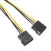 20cm IDE Power Dual Large 4Pin To EPS 8Pin CPU Supply Cable