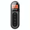 Mini Pocket FM Radio Collar Clip Style Rechargeable Walkman For Conference Tour Guide Horse Racing(Black)