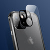 For iPhone 14 Plus Anti-peeping Magnetic Tempered Glass Phone Case (Blue)