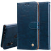 Business Style Oil Wax Texture Horizontal Flip Leather Case for Xiaomi Redmi 7, with Holder & Card Slots & Wallet (Blue)