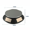 14cm  Solar Energy Spinning Display Stand with LED Light for Jewelry Crystal Product Display, Style: Black Transparent