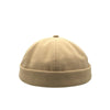 A36 Cartoon Coconut Tree Pattern Retro Hip Hop Without Eaves Sailor Hat Landlord Hat Skullcap, Size:One Size(Khaki)
