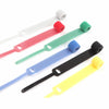 50 PCS Needle Shape Self-adhesive Data Cable Organizer Colorful Bundles 15 x 200mm(Black)