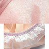 Crystal Satin Flower Decoration Dance Shoes Soft Sole Ballet Shoes Practice Dance Shoes For Children, Size: 34(PU Flesh Pink Bow)