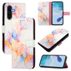 For Samsung Galaxy A56 5G PT003 Marble Pattern Flip Leather Phone Case(Galaxy Marble White)