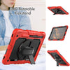 For Samsung Galaxy Tab S8 11 inch SM-X700 Silicone + PC Tablet Case with Shoulder Strap(Red+Black)