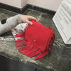 Mini Messenger Bag Cute Tassel Design Kids Coin Purses Children Handbags Shoulder Bags(Red)