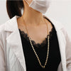Retro Love Pearl Multi-Purpose  Anti-Lost Hanging Mask Glasses Chain(Gold)