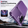For Samsung Galaxy S25+ 5G Vertical Flip Card Bag Holder Leather Phone Case(Purple)