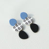 Fingerprint Print Clay Texture Acrylic Stitching Long Earrings(DE064-7)