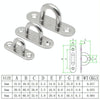 3 PCS 8mm 316 Stainless Steel Ship Oval Door Hinges Buckle