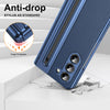 For Samsung Galaxy Z Fold5 Integrated PC + PU Phone Case with Pen / Pen Box(Blue)