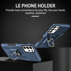 For Samsung Galaxy A55 5G Ring Holder Armor Hybrid Phone Case(Blue)