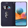 For Xiaomi Redmi Note 10 Pro Frosted Business Magnetic Horizontal Flip PU Leather Case with Holder & Card Slot & Lanyard(Black)