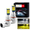 2 PCS V6 H10 DC9-36V 30W 3000LM IP65 Car LED Double Color Fog Light with 30LEDs SMD-2525 Lamp