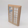 2 PCS 1:12 Dollhouse DIY Mini Door and Window Material Simple 28 Grids Double Ppen Door