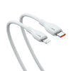 Baseus Pudding Series 20W Type-C to 8 Pin Fast Charging Data Cable, Length:1.2m(White)