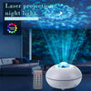 LED Watermark Remote Control Projection Starry Sky Light Laser Projection Light Atmosphere Night Light(White)