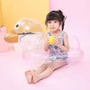 Y-100 Children Transparent Duck Shape Swimming Ring, Size:70 x 44cm