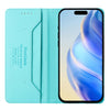 For iPhone XS Max RC01 Dual-Folded Magnetic Suction RFID Leather Phone Case(Mint Green)
