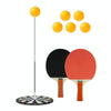 Table Tennis Training Equipment Household Childrens Sparring Coaching Base With Wood Bats, Specs: 6 Balls+1 Pole