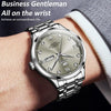 OLEVS 9946 Men Diamond Roman Scale Waterproof Quartz Watch(Grey + Silver)