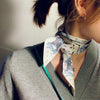 Spring and Summer Tarot Pattern Professional Chiffon Small Neckerchief Wild Scarf, Size:105 x 6.5cm(Lovers)
